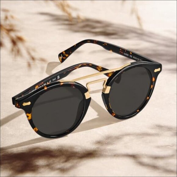 Small Face Acetate Double Bridge Sunglasses Polarized UV Protection Retro main image 7